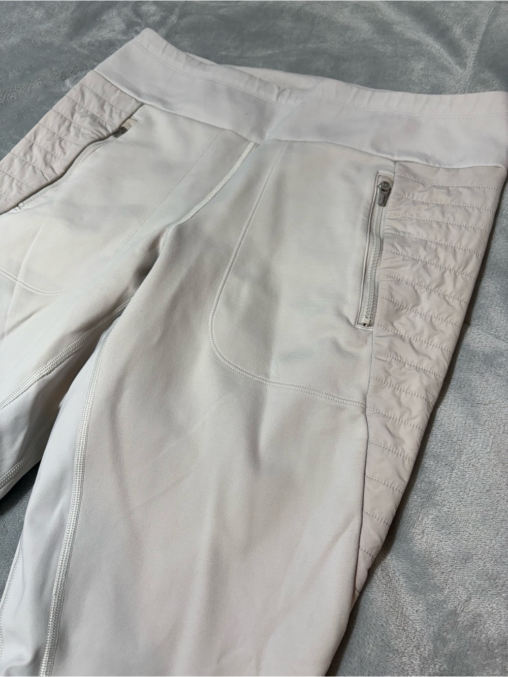 Athleta Peak Hybrid Fleece Tight Large Black High Rise Winter Leggings 511126